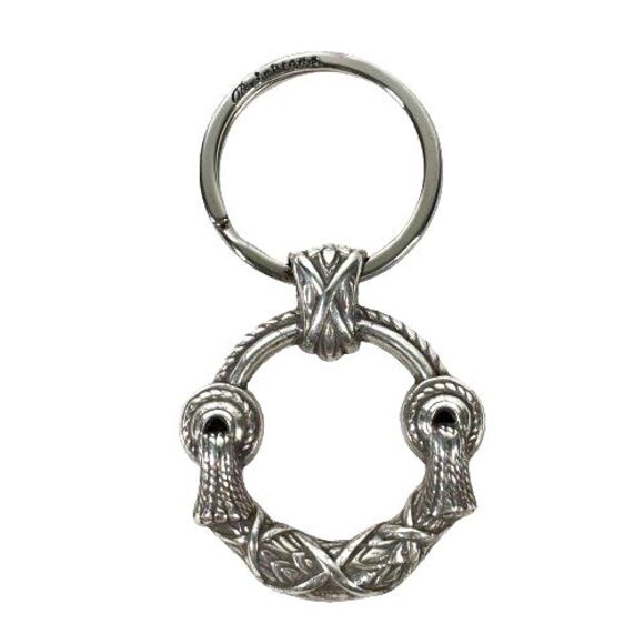 Chunky Brighton Ornate Rope Tassel Chain Key Ring Fob Keychain Silver Vintage - Picture 1 of 9